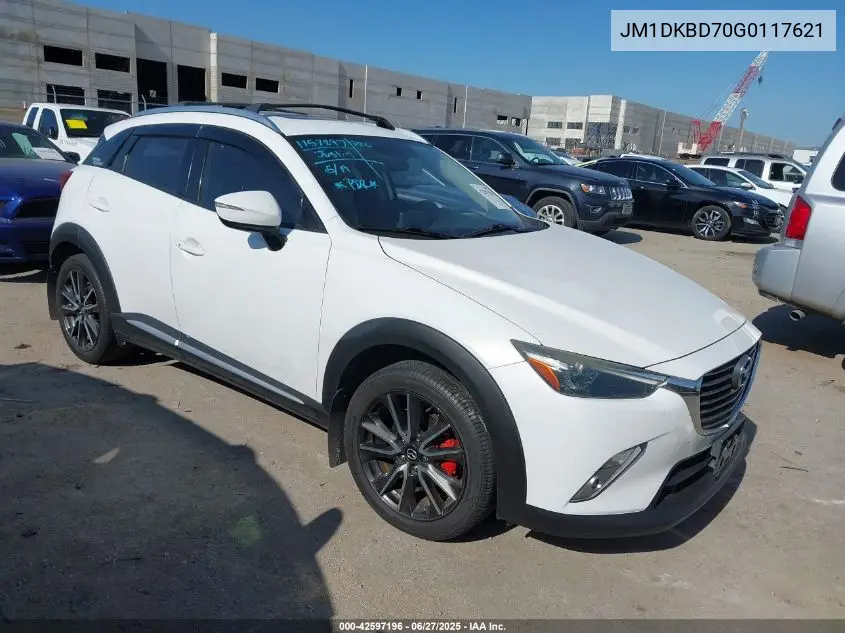 2016 Mazda Cx-3 Grand Touring VIN: JM1DKBD70G0117621 Lot: 42597196