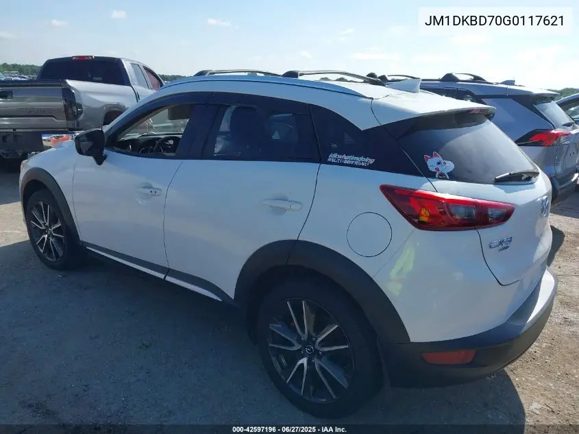 2016 Mazda Cx-3 Grand Touring VIN: JM1DKBD70G0117621 Lot: 42597196