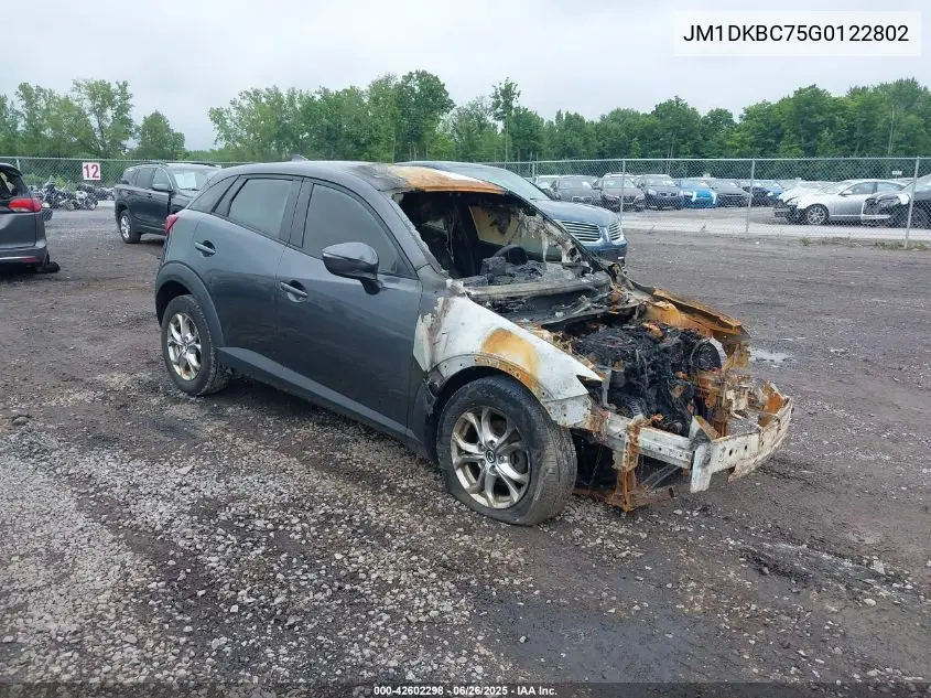 2016 Mazda Cx-3 Touring VIN: JM1DKBC75G0122802 Lot: 42602298
