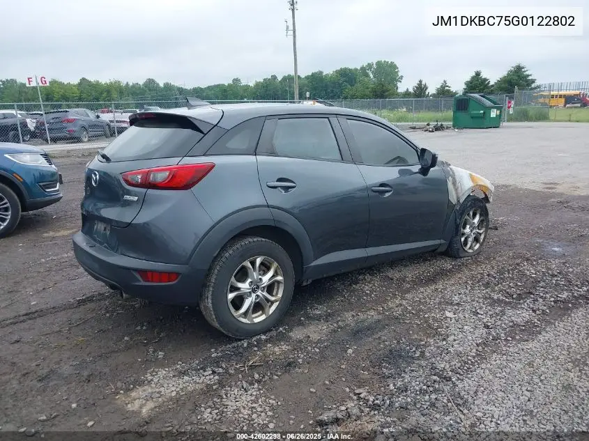 2016 Mazda Cx-3 Touring VIN: JM1DKBC75G0122802 Lot: 42602298