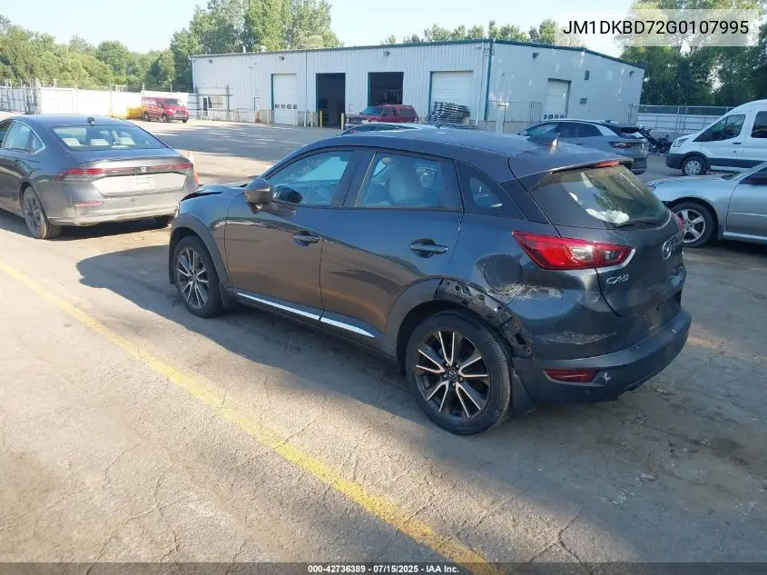2016 Mazda Cx-3 Grand Touring VIN: JM1DKBD72G0107995 Lot: 42736389