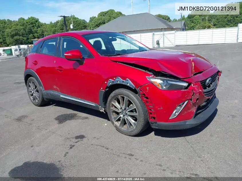 2016 Mazda Cx-3 Grand Touring VIN: JM1DKBD72G0121394 Lot: 42740629
