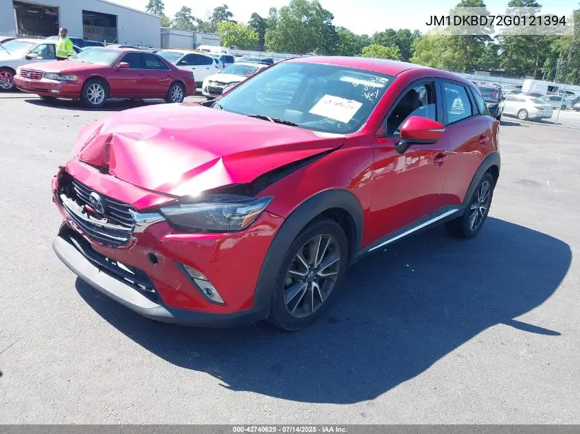 2016 Mazda Cx-3 Grand Touring VIN: JM1DKBD72G0121394 Lot: 42740629