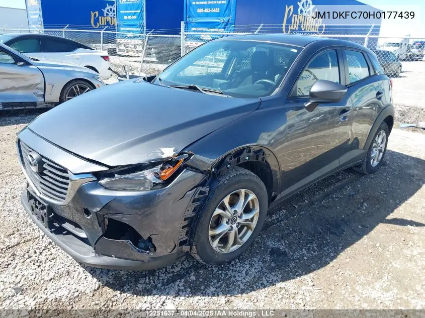 2017 Mazda Cx-3 VIN: JM1DKFC70H0177439 Lot: 12251637