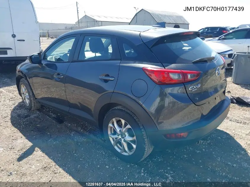 2017 Mazda Cx-3 VIN: JM1DKFC70H0177439 Lot: 12251637