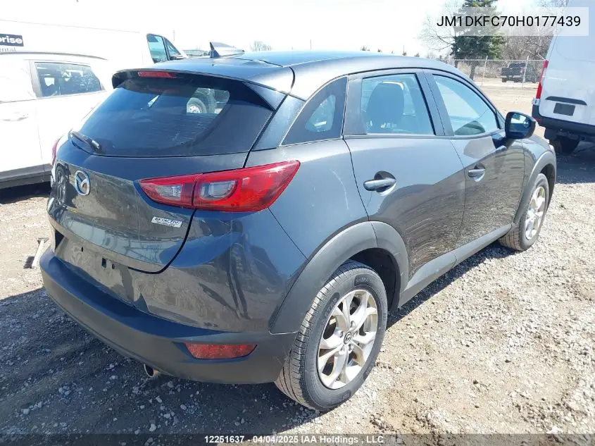 2017 Mazda Cx-3 VIN: JM1DKFC70H0177439 Lot: 12251637
