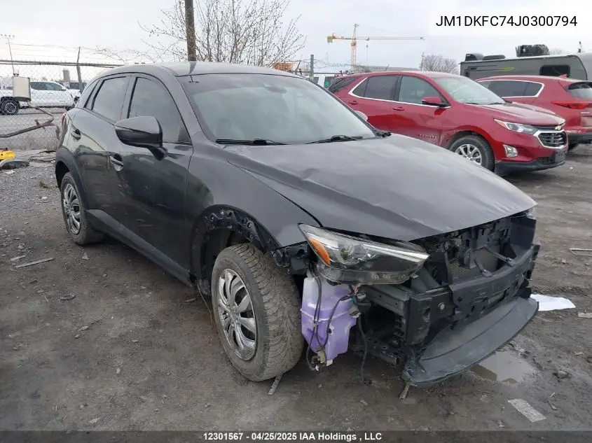 2018 Mazda Cx-3 VIN: JM1DKFC74J0300794 Lot: 12301567