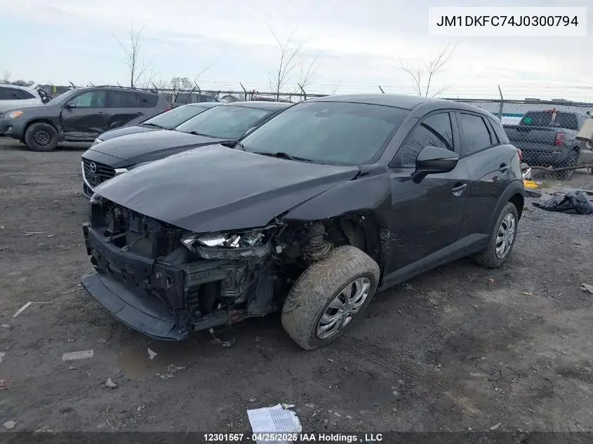 2018 Mazda Cx-3 VIN: JM1DKFC74J0300794 Lot: 12301567