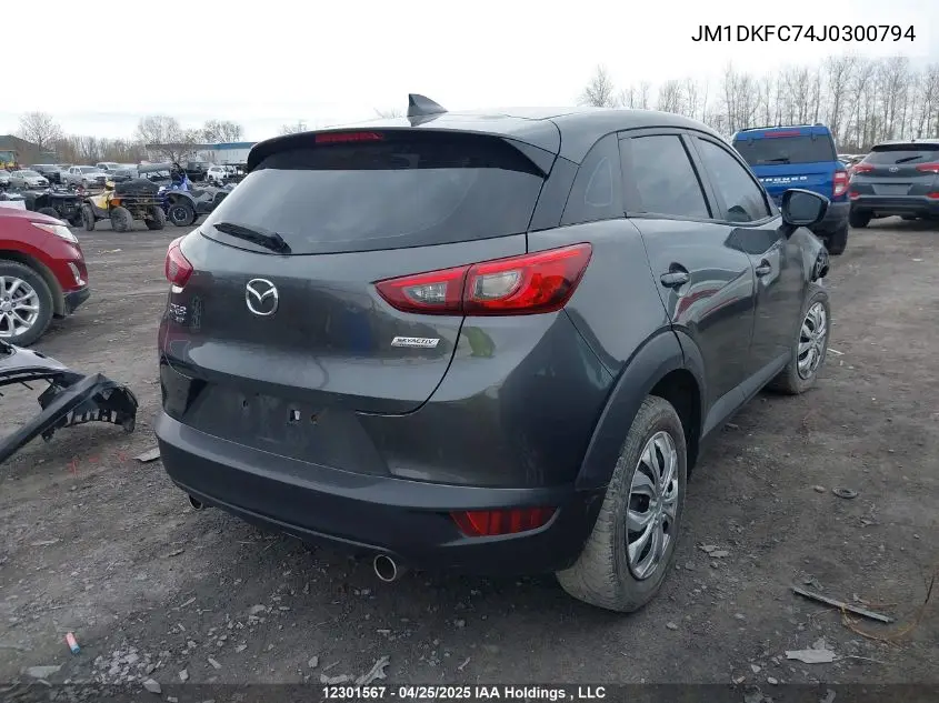 2018 Mazda Cx-3 VIN: JM1DKFC74J0300794 Lot: 12301567