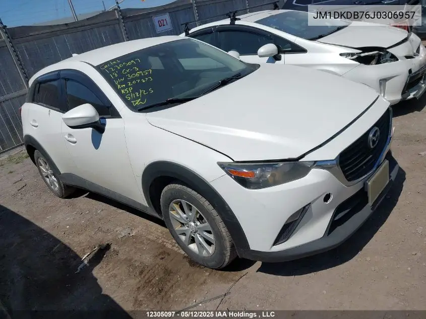 2018 Mazda Cx-3 Sport VIN: JM1DKDB76J0306957 Lot: 12305097