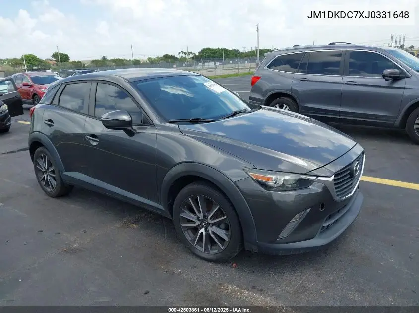 2018 Mazda Cx-3 Touring VIN: JM1DKDC7XJ0331648 Lot: 42503861