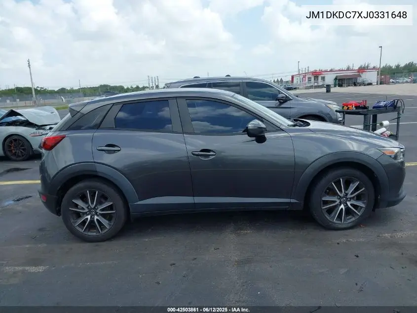 2018 Mazda Cx-3 Touring VIN: JM1DKDC7XJ0331648 Lot: 42503861