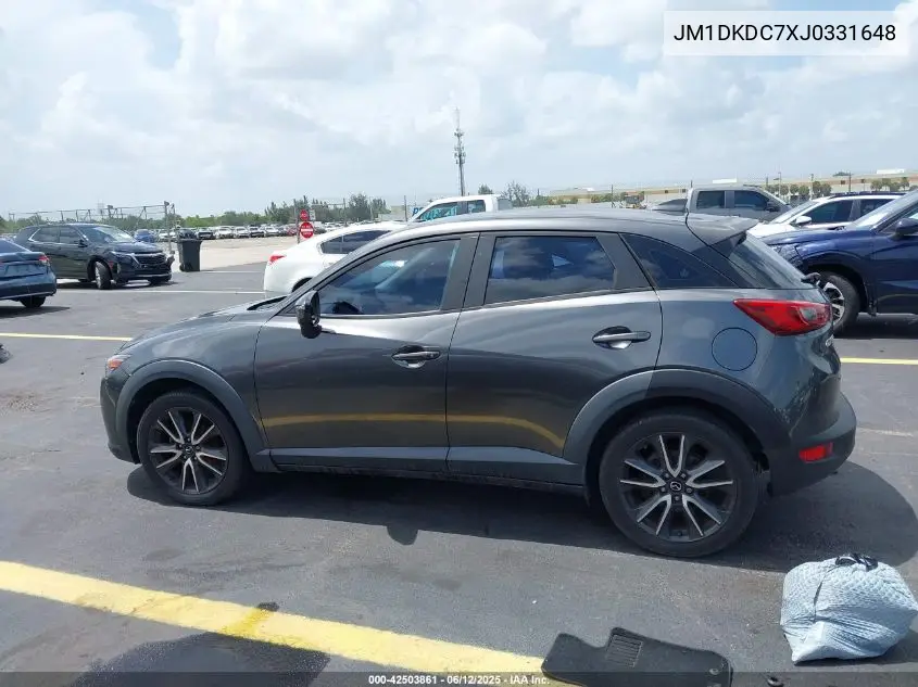 2018 Mazda Cx-3 Touring VIN: JM1DKDC7XJ0331648 Lot: 42503861