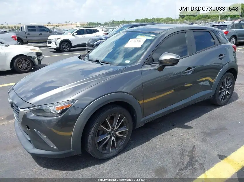 2018 Mazda Cx-3 Touring VIN: JM1DKDC7XJ0331648 Lot: 42503861