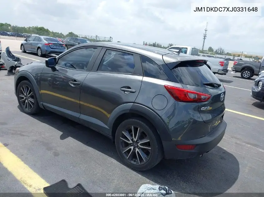 2018 Mazda Cx-3 Touring VIN: JM1DKDC7XJ0331648 Lot: 42503861