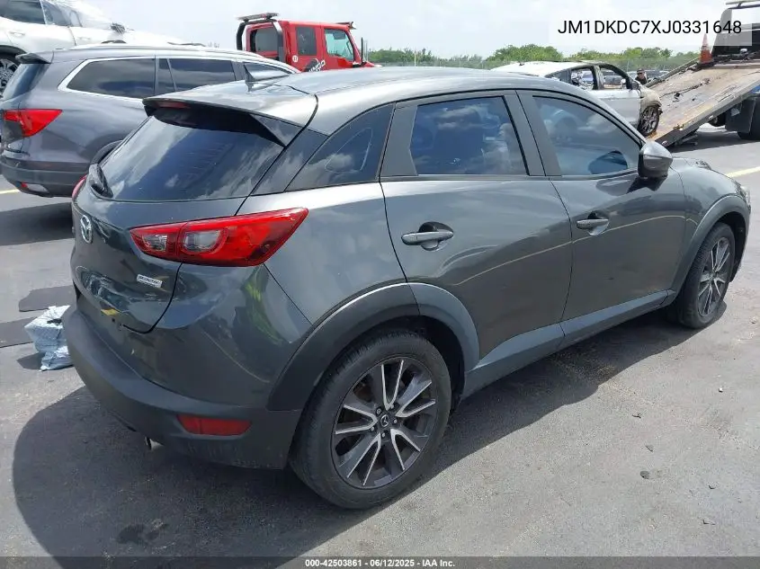 2018 Mazda Cx-3 Touring VIN: JM1DKDC7XJ0331648 Lot: 42503861