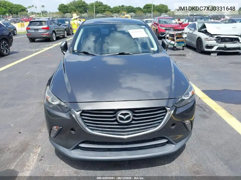 2018 Mazda Cx-3 Touring VIN: JM1DKDC7XJ0331648 Lot: 42503861