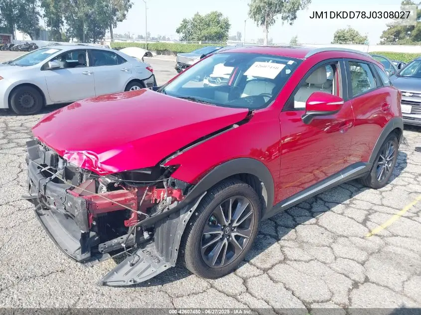 2018 Mazda Cx-3 Grand Touring VIN: JM1DKDD78J0308027 Lot: 42607450