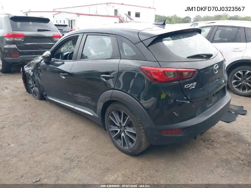 2018 Mazda Cx-3 Grand Touring VIN: JM1DKFD70J0323567 Lot: 42656495