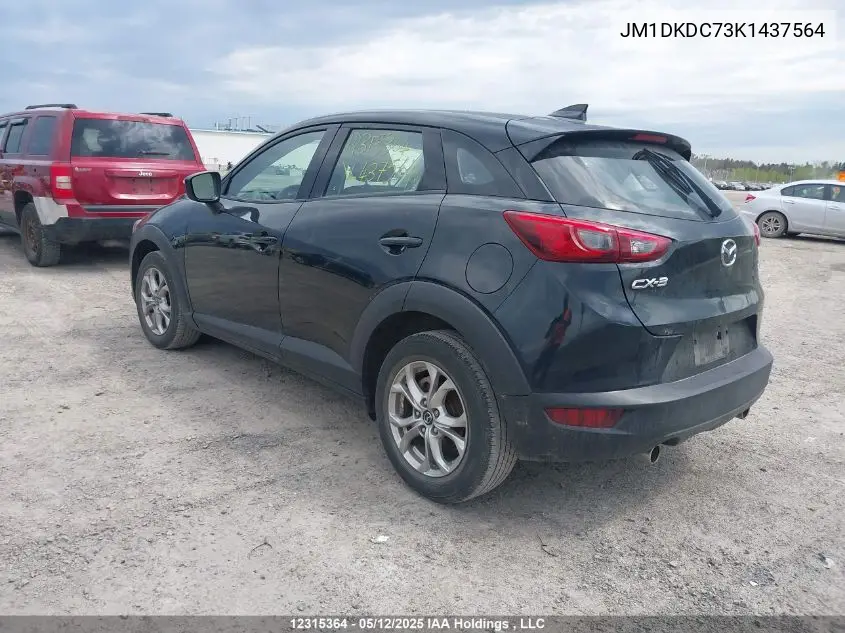 2019 Mazda Cx-3 VIN: JM1DKDC73K1437564 Lot: 12315364