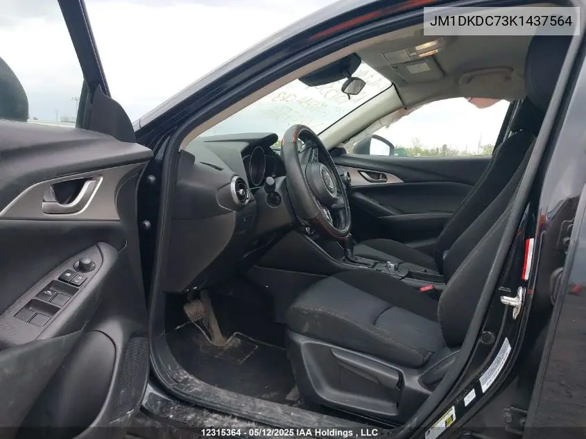 2019 Mazda Cx-3 VIN: JM1DKDC73K1437564 Lot: 12315364
