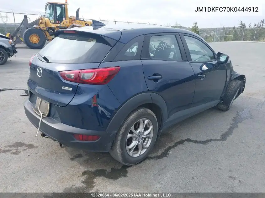 2019 Mazda Cx-3 Gs VIN: JM1DKFC70K0444912 Lot: 12328654