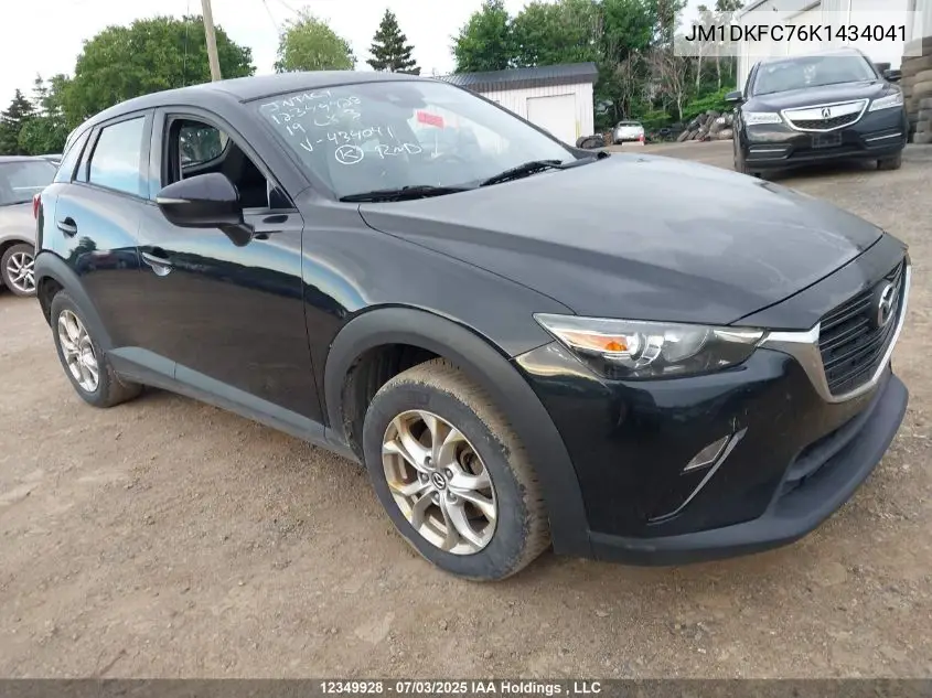 2019 Mazda Cx-3 Gs VIN: JM1DKFC76K1434041 Lot: 12349928