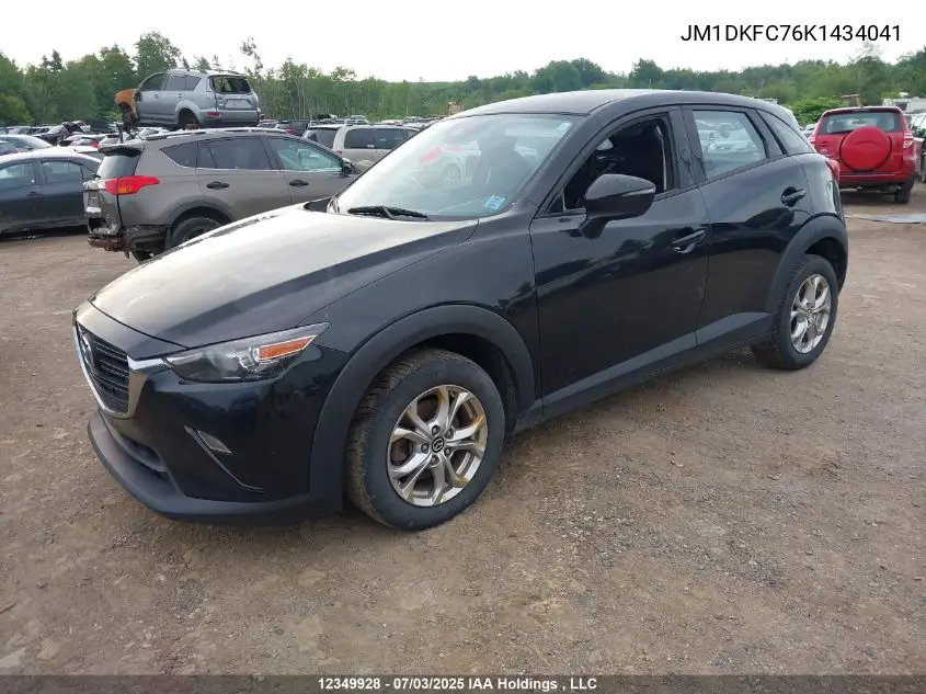 2019 Mazda Cx-3 Gs VIN: JM1DKFC76K1434041 Lot: 12349928