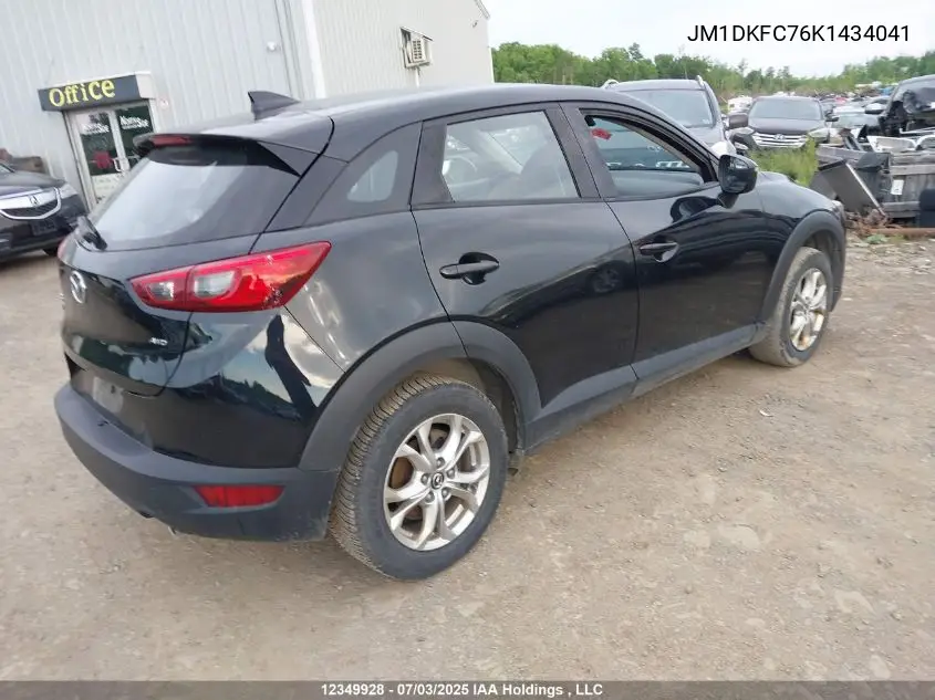 2019 Mazda Cx-3 Gs VIN: JM1DKFC76K1434041 Lot: 12349928