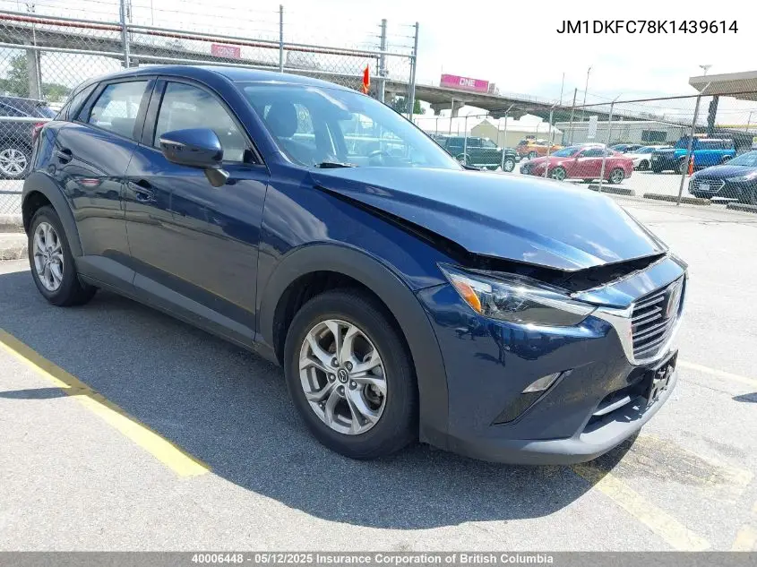 2019 Mazda Cx-3 VIN: JM1DKFC78K1439614 Lot: 40006448