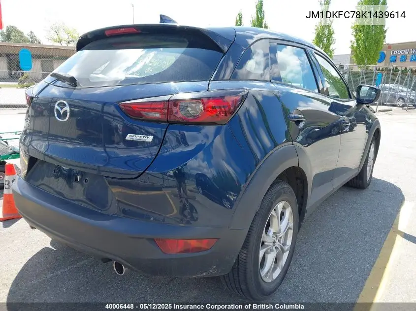 2019 Mazda Cx-3 VIN: JM1DKFC78K1439614 Lot: 40006448