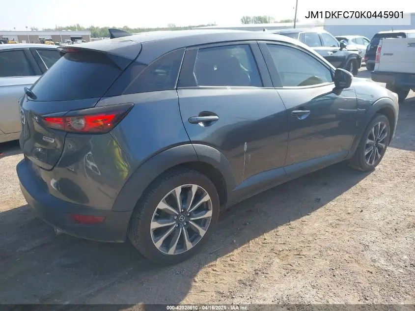 2019 Mazda Cx-3 Touring VIN: JM1DKFC70K0445901 Lot: 42028610