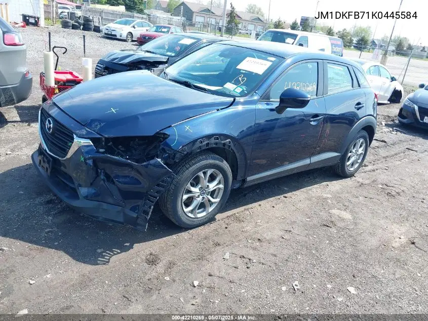 2019 Mazda Cx-3 Sport VIN: JM1DKFB71K0445584 Lot: 42210269