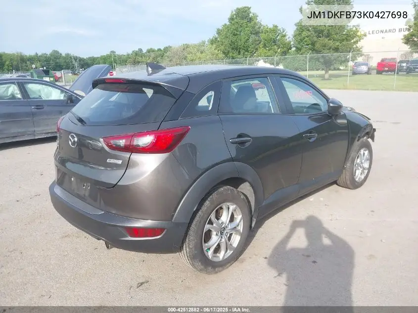 2019 Mazda Cx-3 Sport VIN: JM1DKFB73K0427698 Lot: 42512882