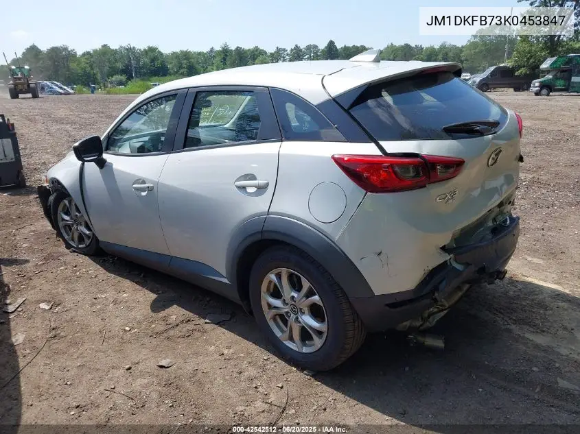 2019 Mazda Cx-3 Sport VIN: JM1DKFB73K0453847 Lot: 42542512
