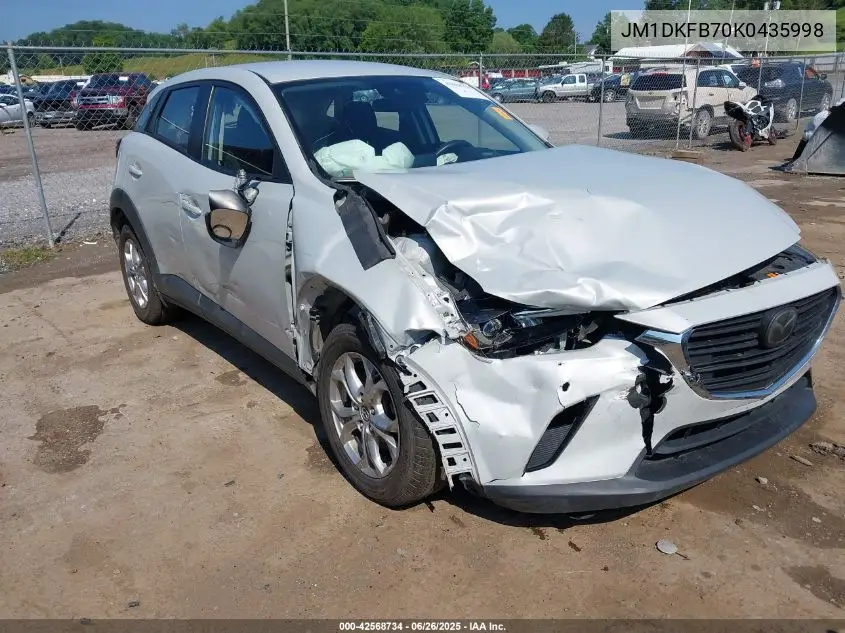 2019 Mazda Cx-3 Sport VIN: JM1DKFB70K0435998 Lot: 42568734