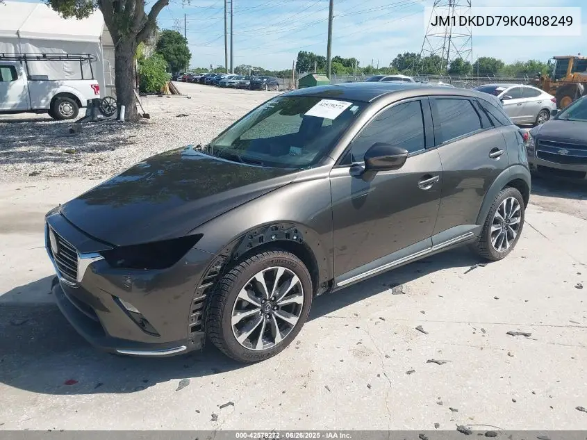 2019 Mazda Cx-3 Grand Touring VIN: JM1DKDD79K0408249 Lot: 42579272
