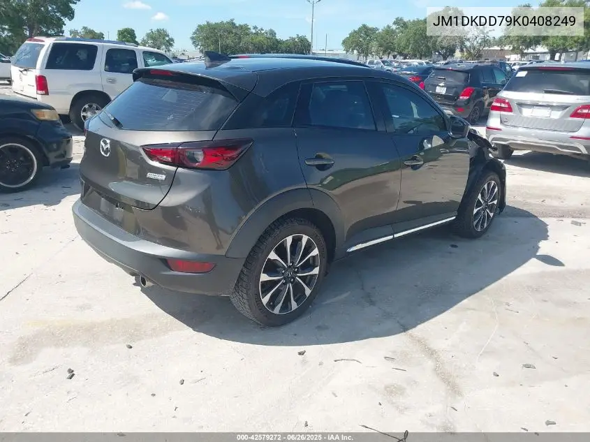 2019 Mazda Cx-3 Grand Touring VIN: JM1DKDD79K0408249 Lot: 42579272