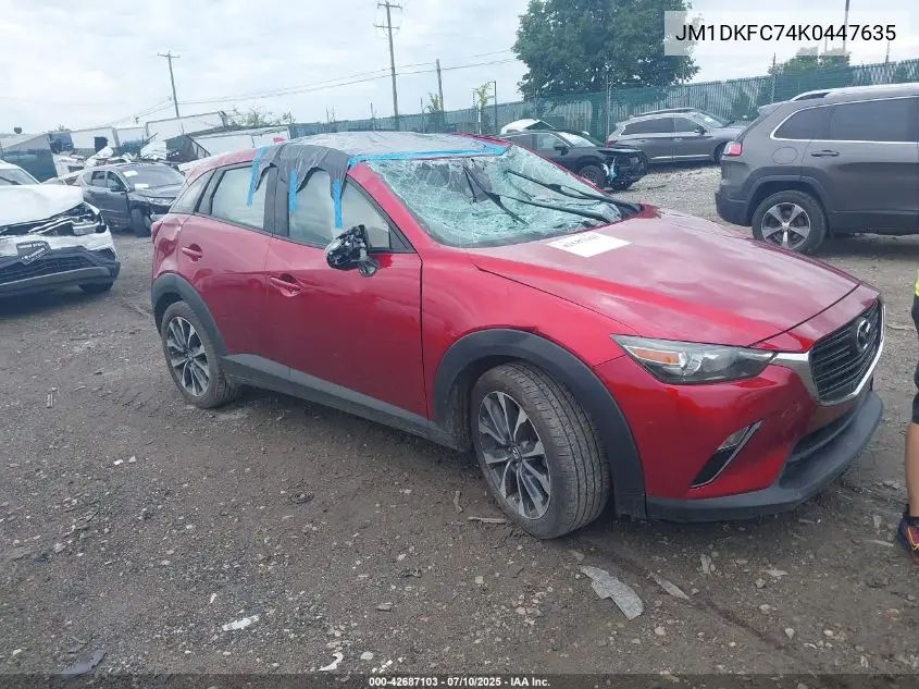 2019 Mazda Cx-3 Touring VIN: JM1DKFC74K0447635 Lot: 42687103