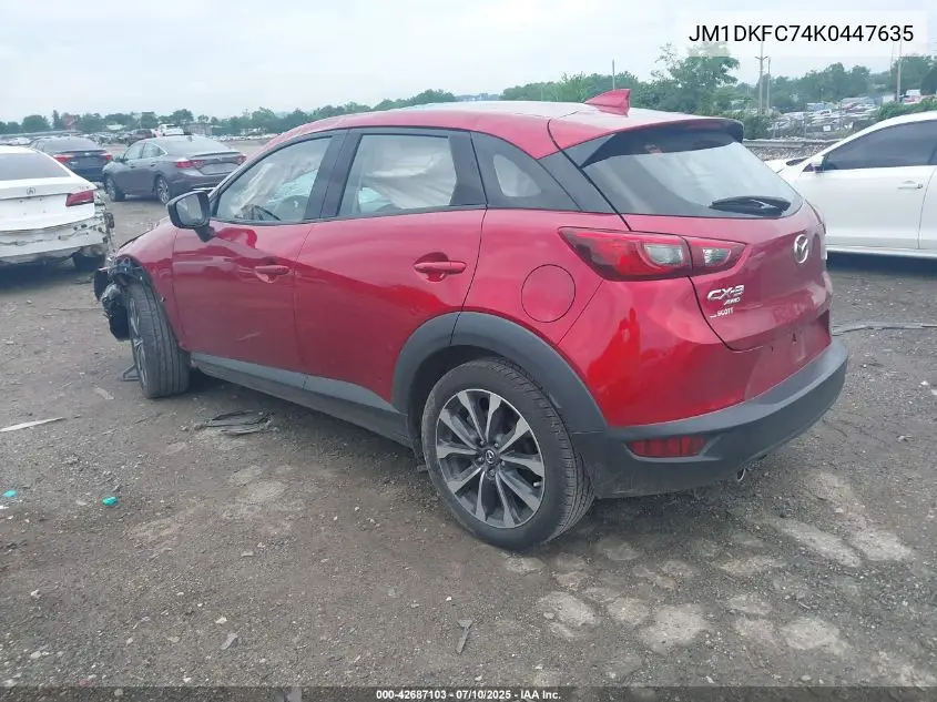 2019 Mazda Cx-3 Touring VIN: JM1DKFC74K0447635 Lot: 42687103