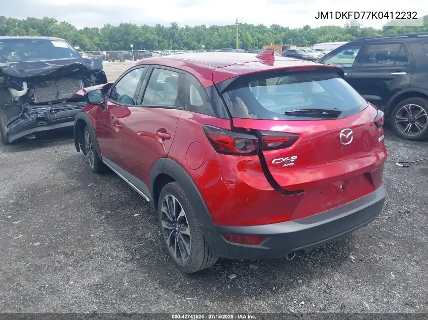 2019 Mazda Cx-3 Grand Touring VIN: JM1DKFD77K0412232 Lot: 42741524