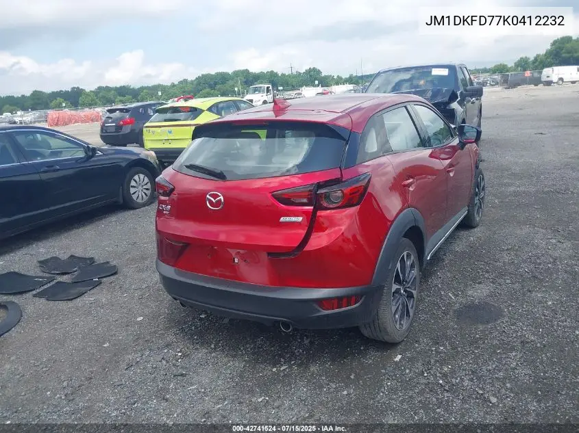 2019 Mazda Cx-3 Grand Touring VIN: JM1DKFD77K0412232 Lot: 42741524
