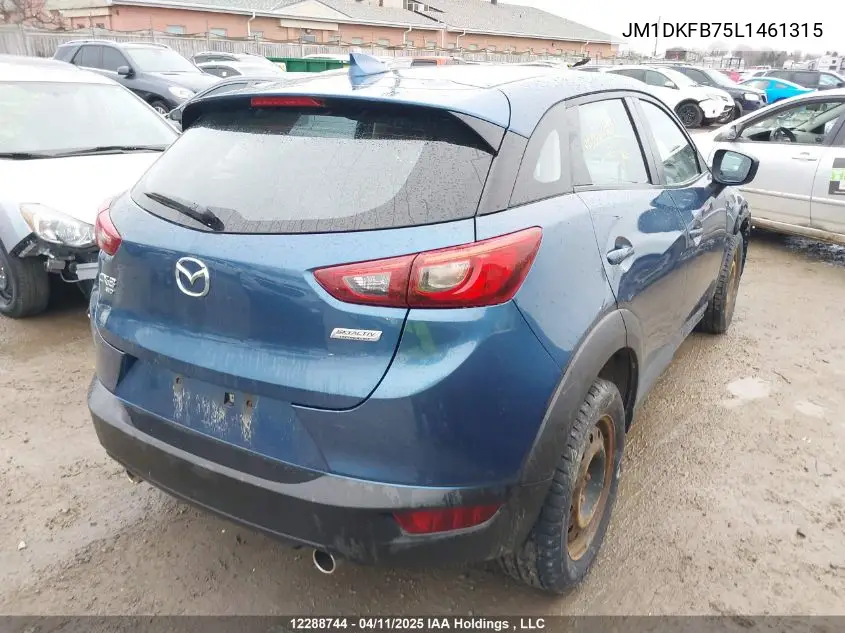 2020 Mazda Cx-3 VIN: JM1DKFB75L1461315 Lot: 12288744