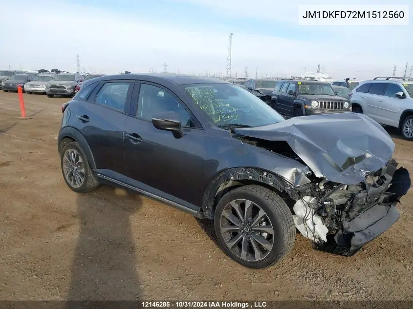 2021 Mazda Cx-3 VIN: JM1DKFD72M1512560 Lot: 12146285