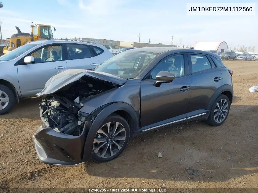 2021 Mazda Cx-3 VIN: JM1DKFD72M1512560 Lot: 12146285