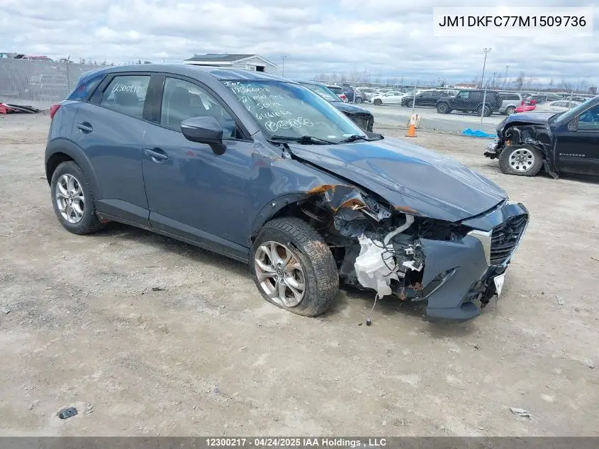 2021 Mazda Cx-3 Touring VIN: JM1DKFC77M1509736 Lot: 12300217