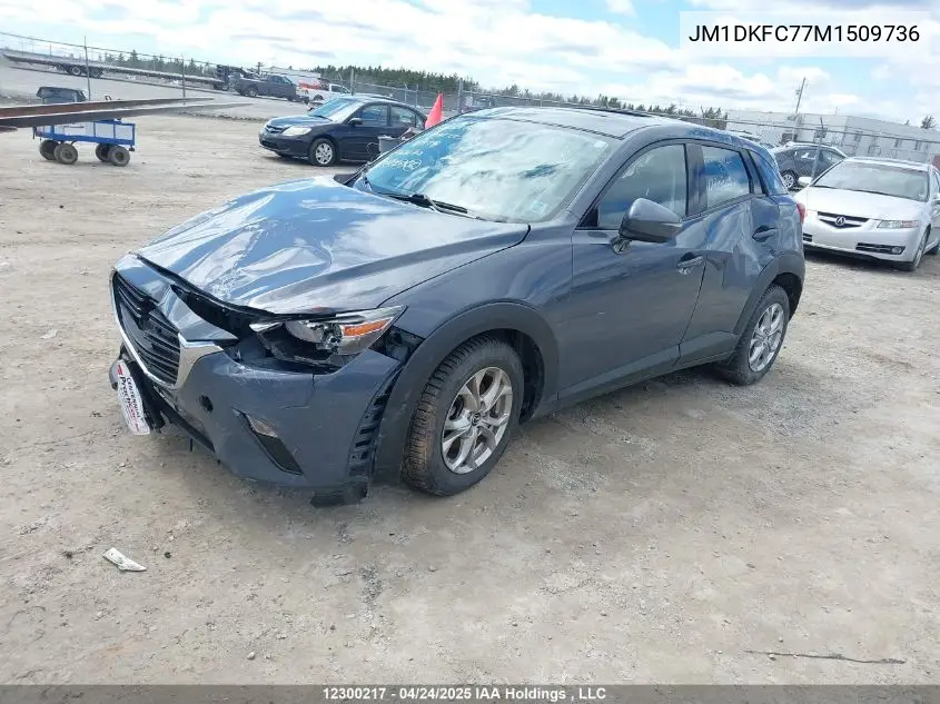 2021 Mazda Cx-3 Touring VIN: JM1DKFC77M1509736 Lot: 12300217