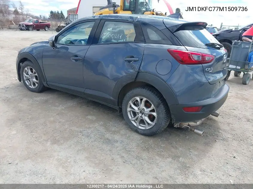 2021 Mazda Cx-3 Touring VIN: JM1DKFC77M1509736 Lot: 12300217