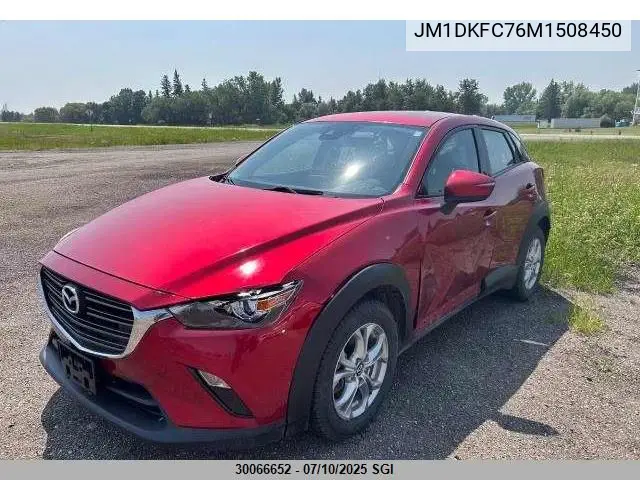 2021 Mazda Cx-3 Touring VIN: JM1DKFC76M1508450 Lot: 30066652
