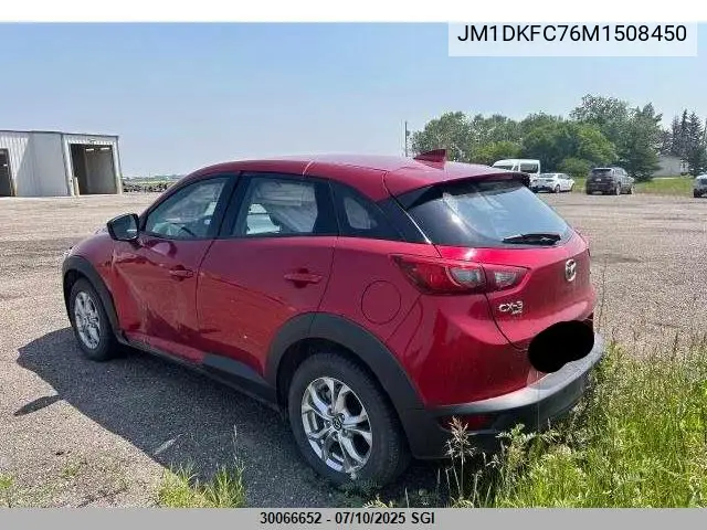 2021 Mazda Cx-3 Touring VIN: JM1DKFC76M1508450 Lot: 30066652